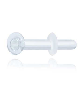 2mm Glass Piercing Straight Bar with Clear O-ring